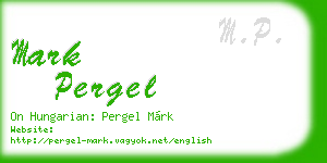 mark pergel business card